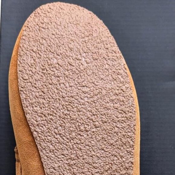 NIB New Nordstrom MICAH Suede Moccasin Slippers in Chestnut, Men’s Size 9-10 - Picture 13 of 16